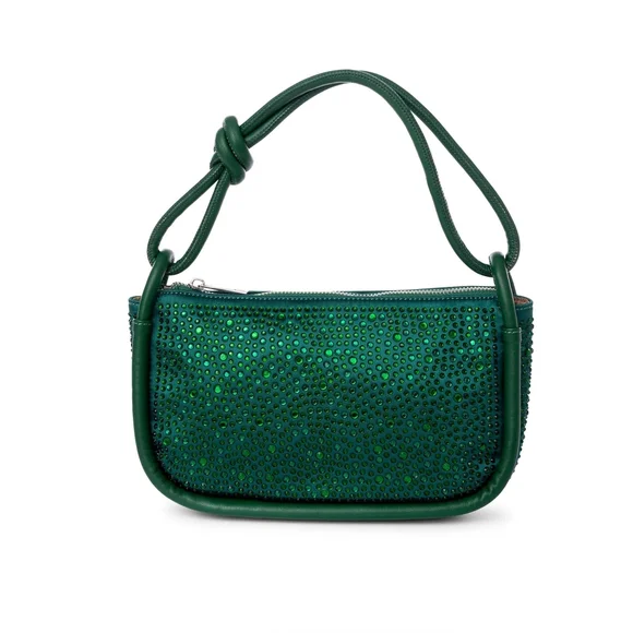 NWT JULES KAE BECCA CRYSTAL SHOULDER BAG, EMERALD - Picture 3 of 10